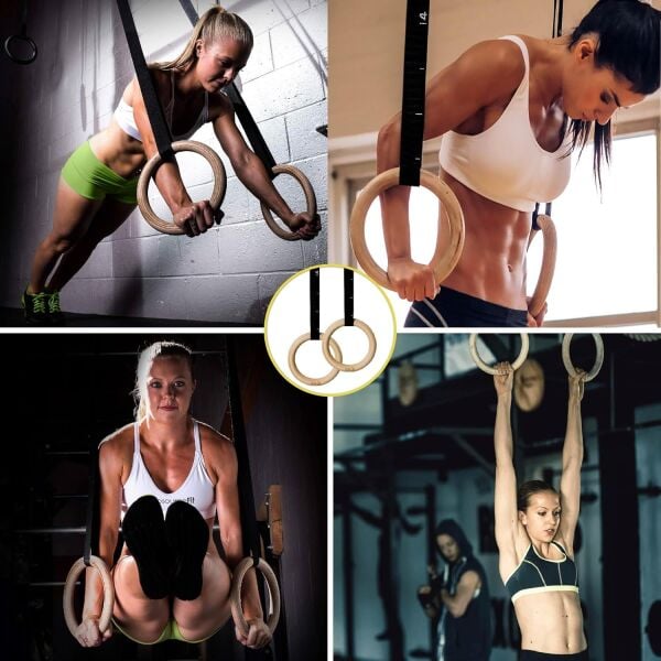 Ahşap Jimnastik-Crossfit Halkası 28mm-32mm